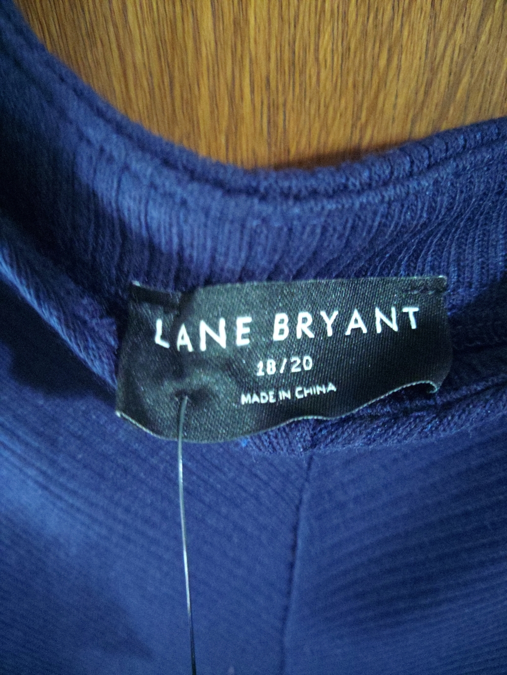 Lane Bryant Deep Blue Ribbed Crewneck Top